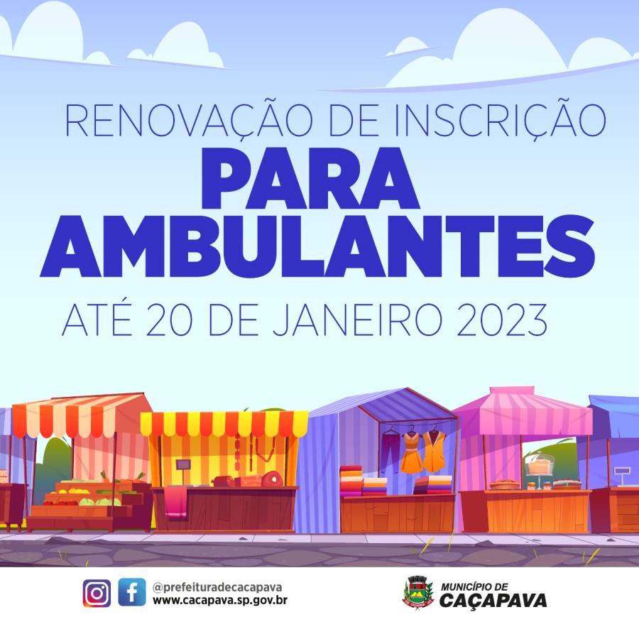 Prefeitura convoca ambulantes para a renovação das inscrições municipais