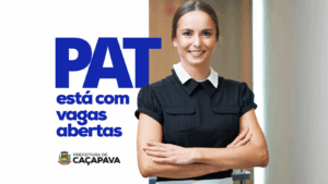 PAT de Caçapava anuncia 50 vagas de emprego, incluindo 6 para PCD